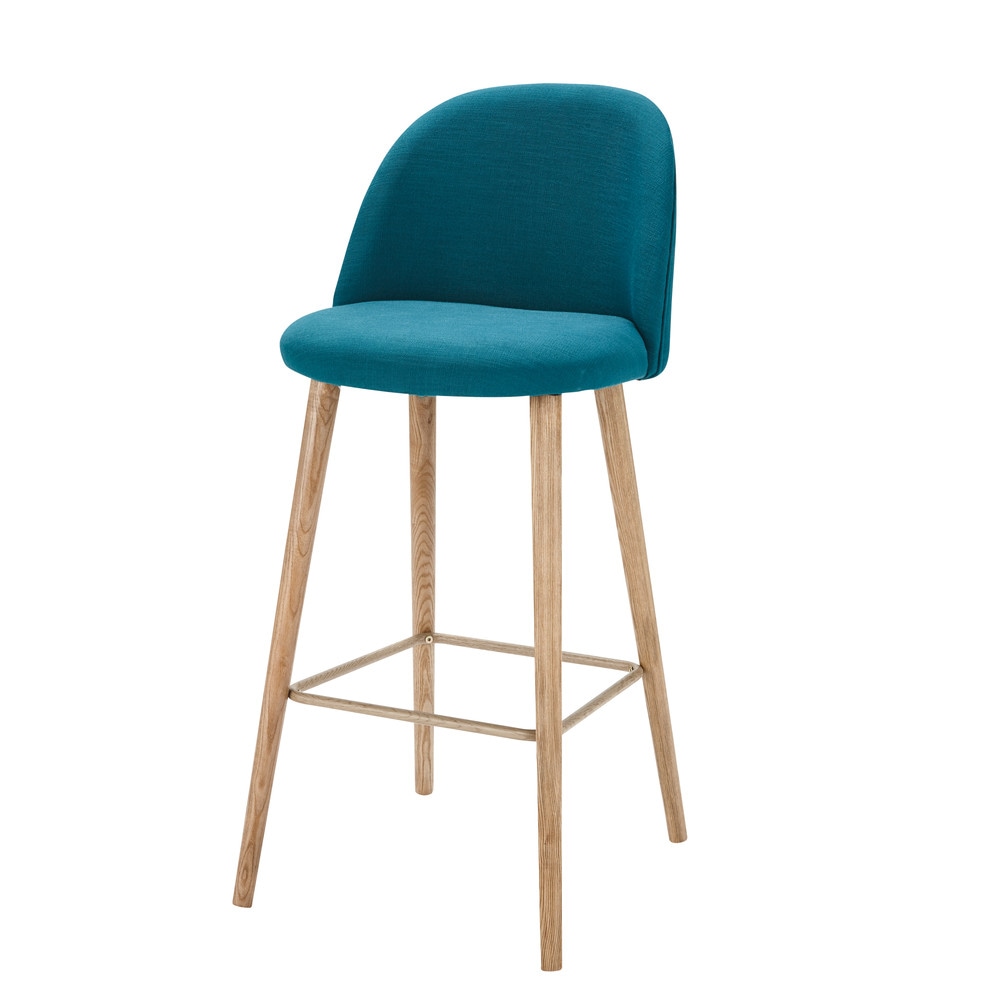 Chaise de bar scandinave bleu