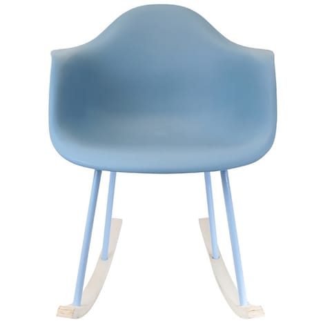 Chaise scandinave bascule bleu