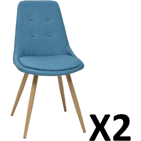 Chaise scandinave chene bleu