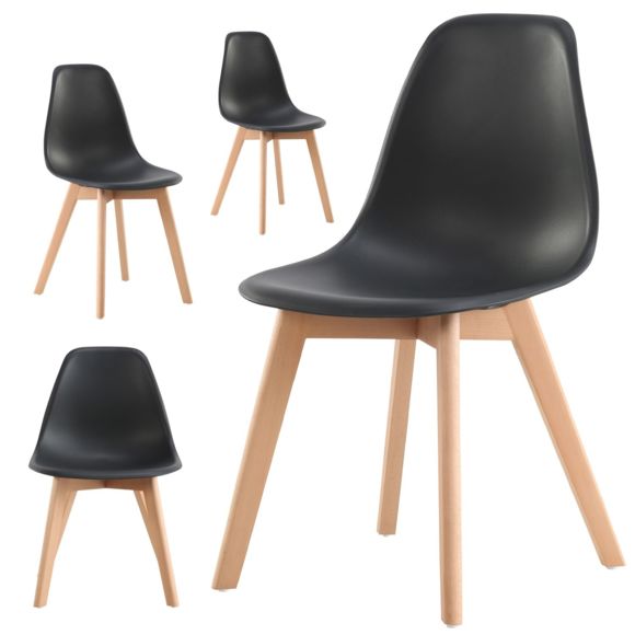 Chaise design scandinave noir