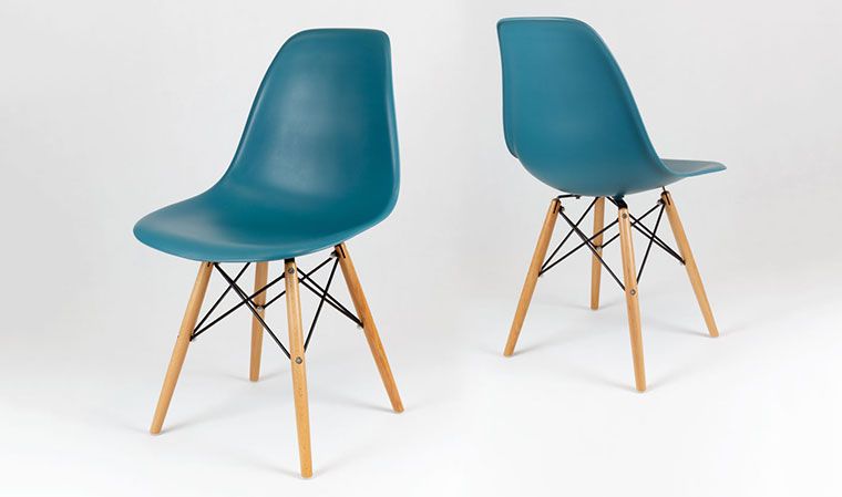 Chaise scandinave turquoise
