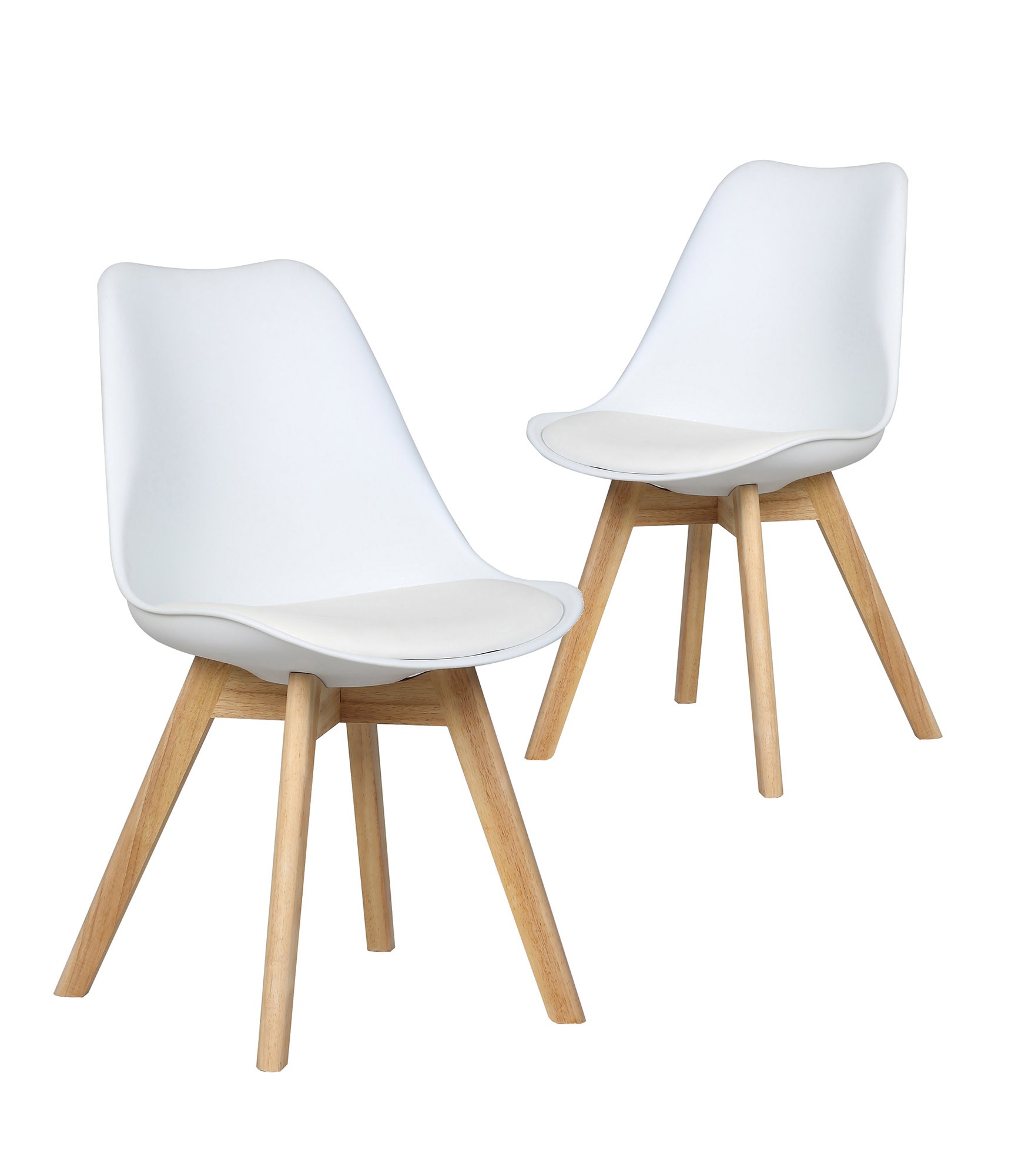 Chaise design scandinave blanc