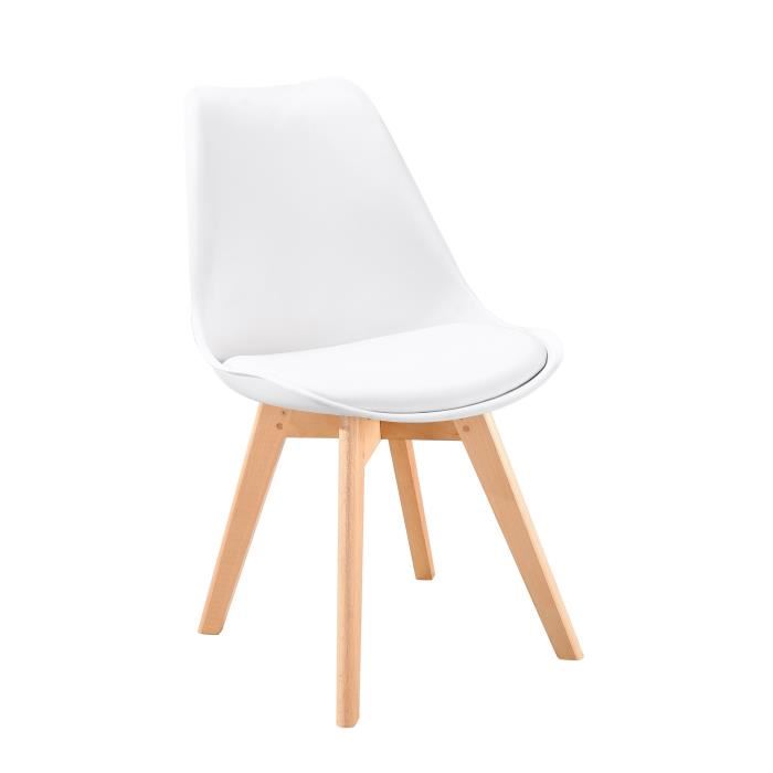 Cdiscount chaise scandinave blanche