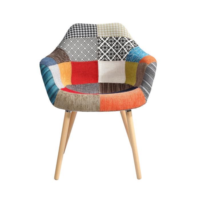 Fauteuil chaise scandinave patchwork