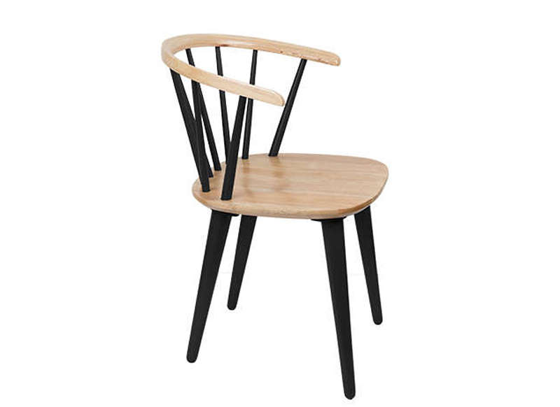 Chaise scandinave bois et noire