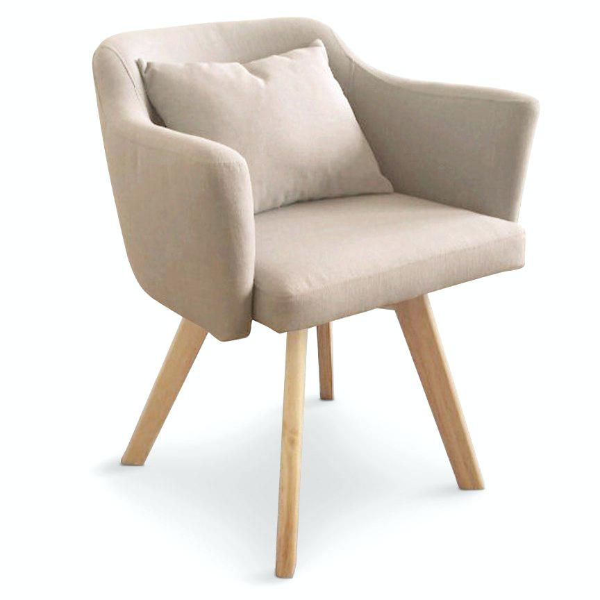 Chaise capitonnée pieds bois design scandinave - solveig