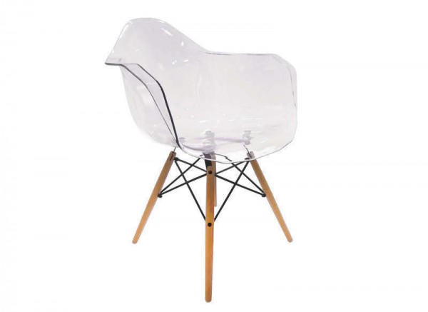 Chaise style scandinave transparente