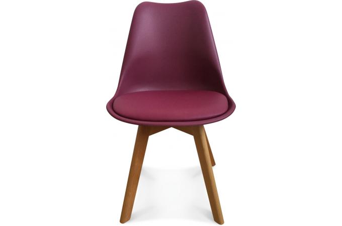 Chaise style scandinave rouge
