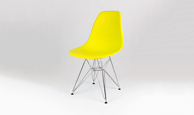 Chaise design scandinave jaune