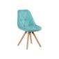 Chaise scandinave bleu turquoise