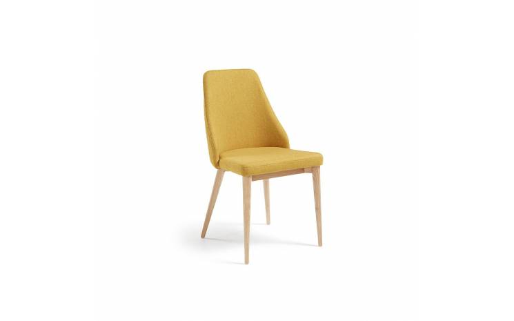 Chaise scandinave moutarde