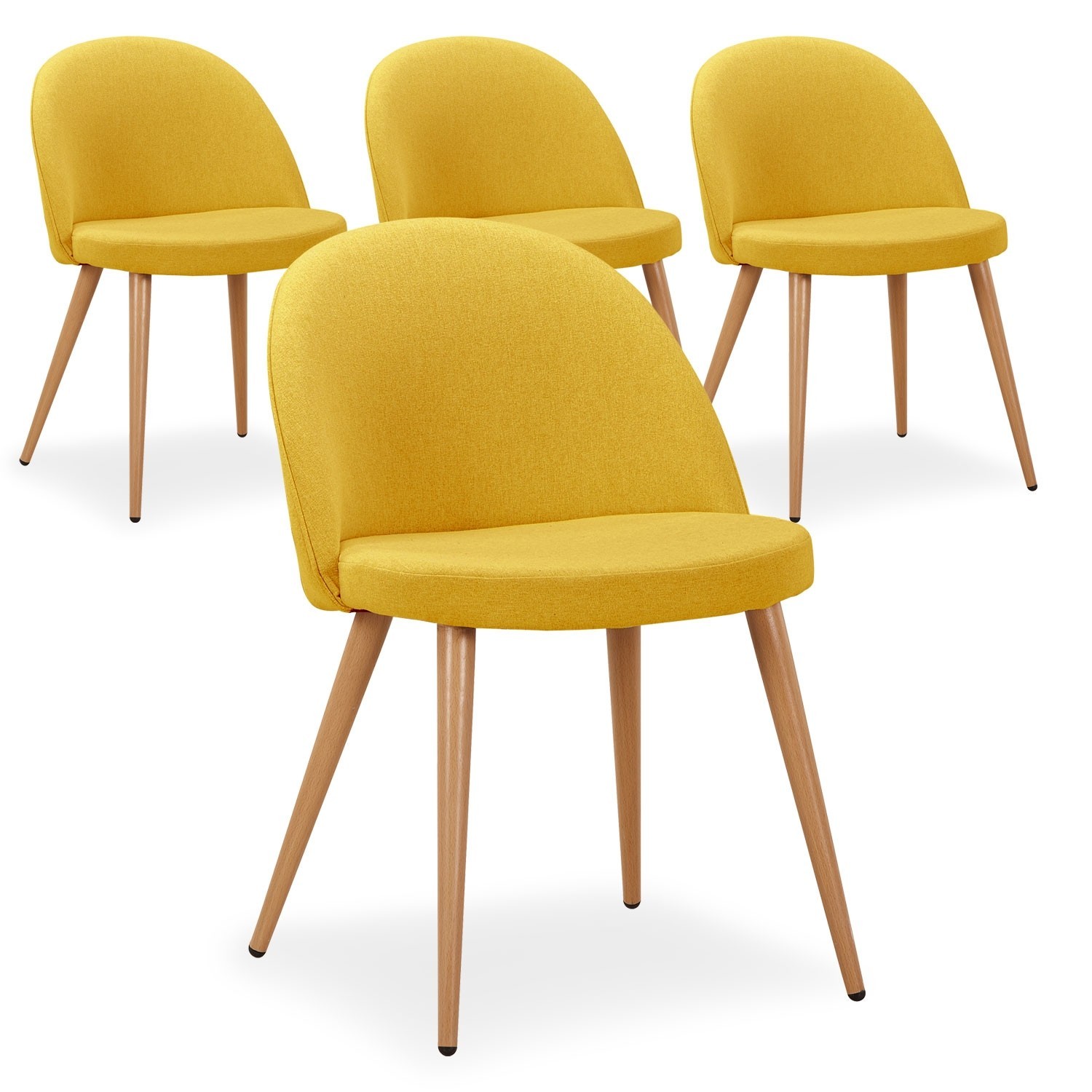 Chaise style scandinave jaune