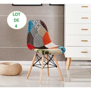 Chaise scandinave patchwork pas cher
