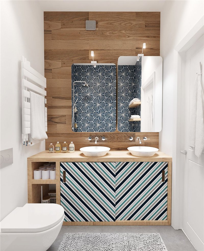 Meuble salle de bain bois scandinave