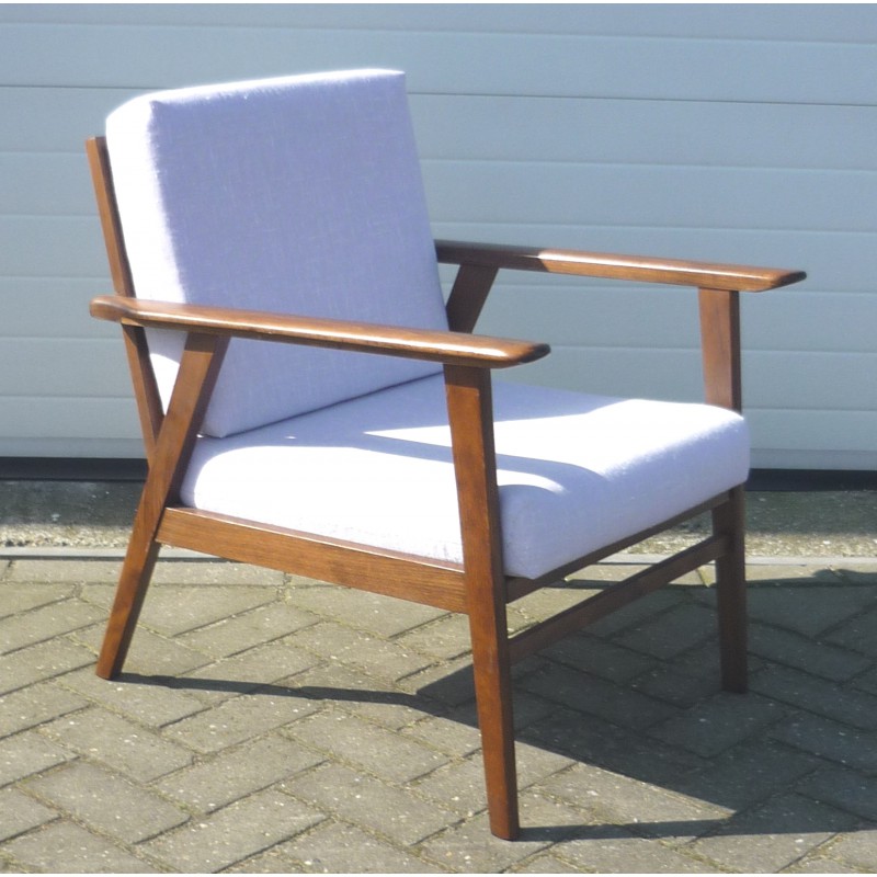 Chaise scandinave vintage blanche