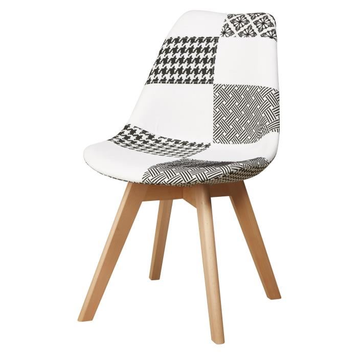 Sacha accueil design scandinave chaise chaise patchwork chaise multi couleur bras chaise