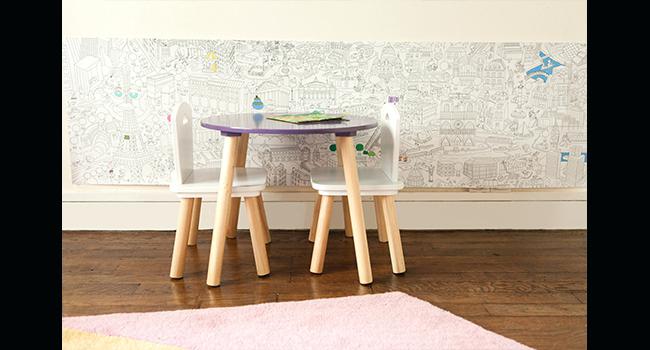 Table et chaise enfant scandinave