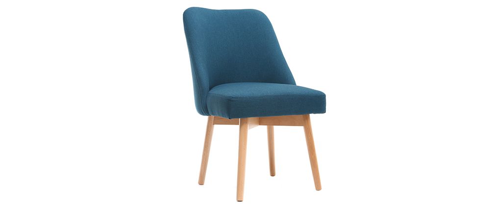 Chaise scandinave chene bleu