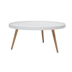 Table basse scandinave 2 tiroirs blanche - artic