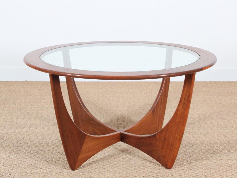 Table ronde scandinave verre