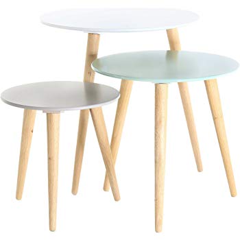 Table scandinave pied gris