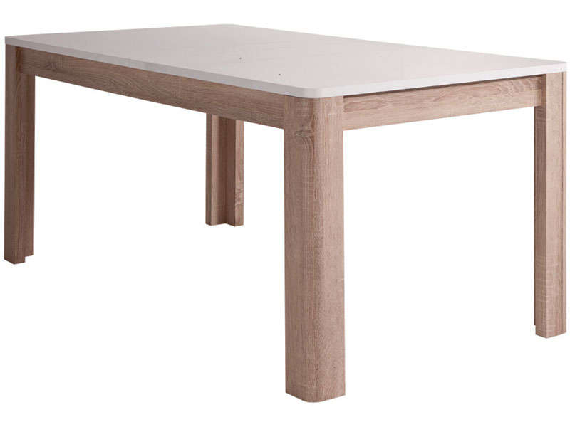 Table basse effie scandinave bois blanc et gris