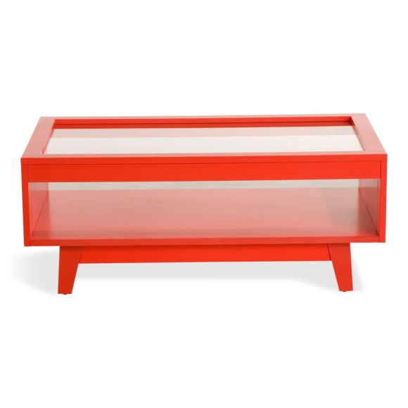 Table basse scandinave rouge