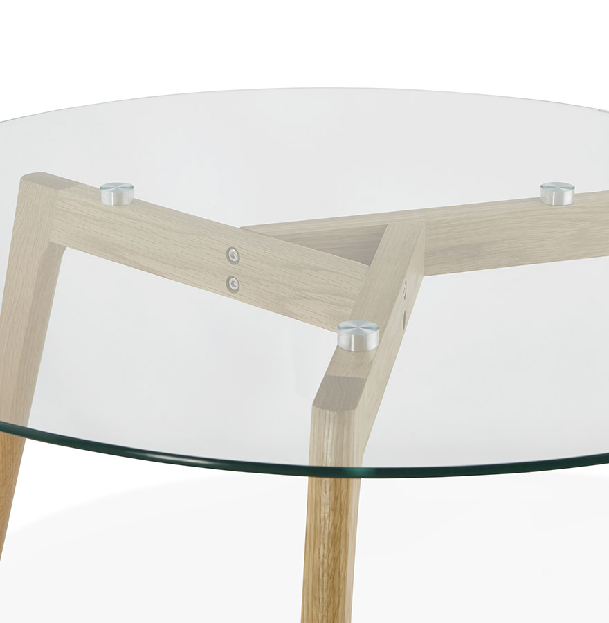 Table scandinave ronde verre