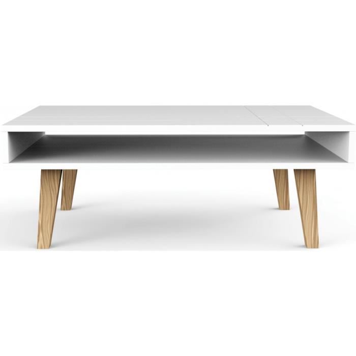 Table basse scandinave blanche