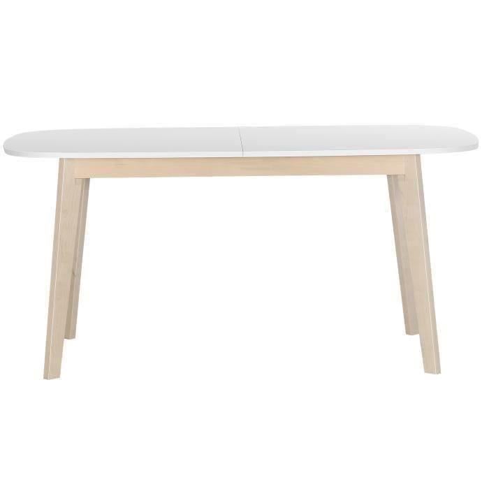 Table extensible blanche scandinave
