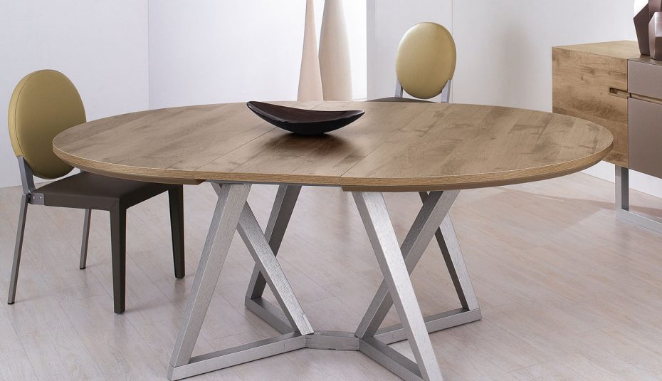 Table salle a manger scandinave ovale extensible