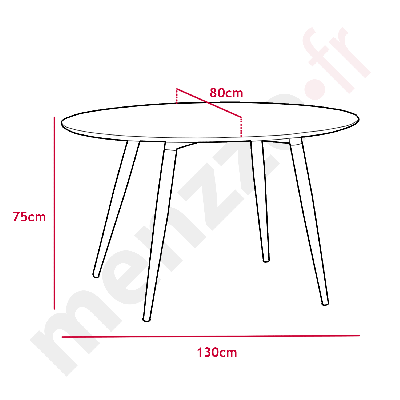 Table ovale scandinave sissi blanc