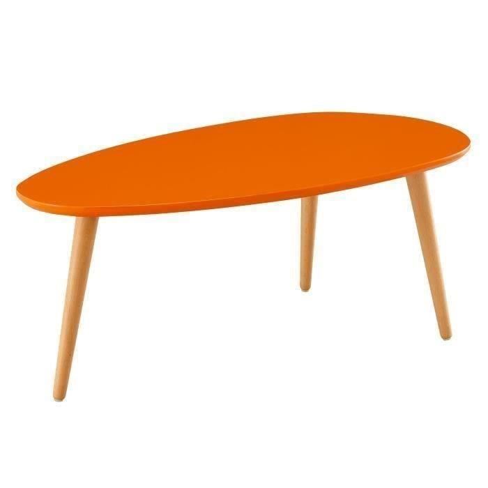 Table basse scandinave orange