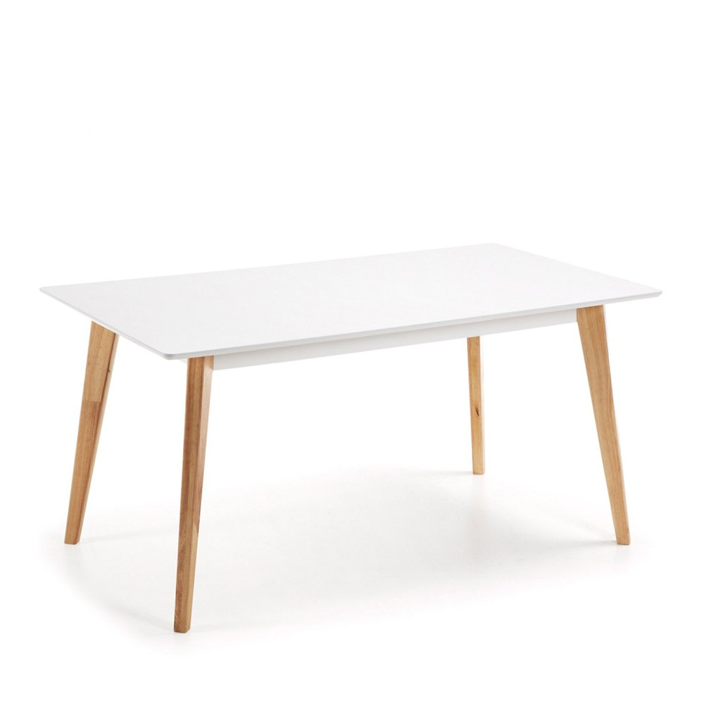 Table scandinave bois et blanc