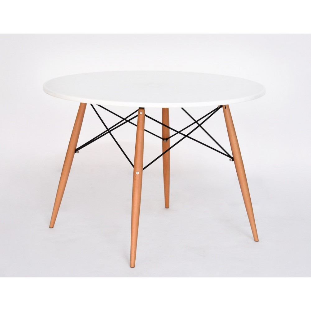 Table blanche ronde scandinave