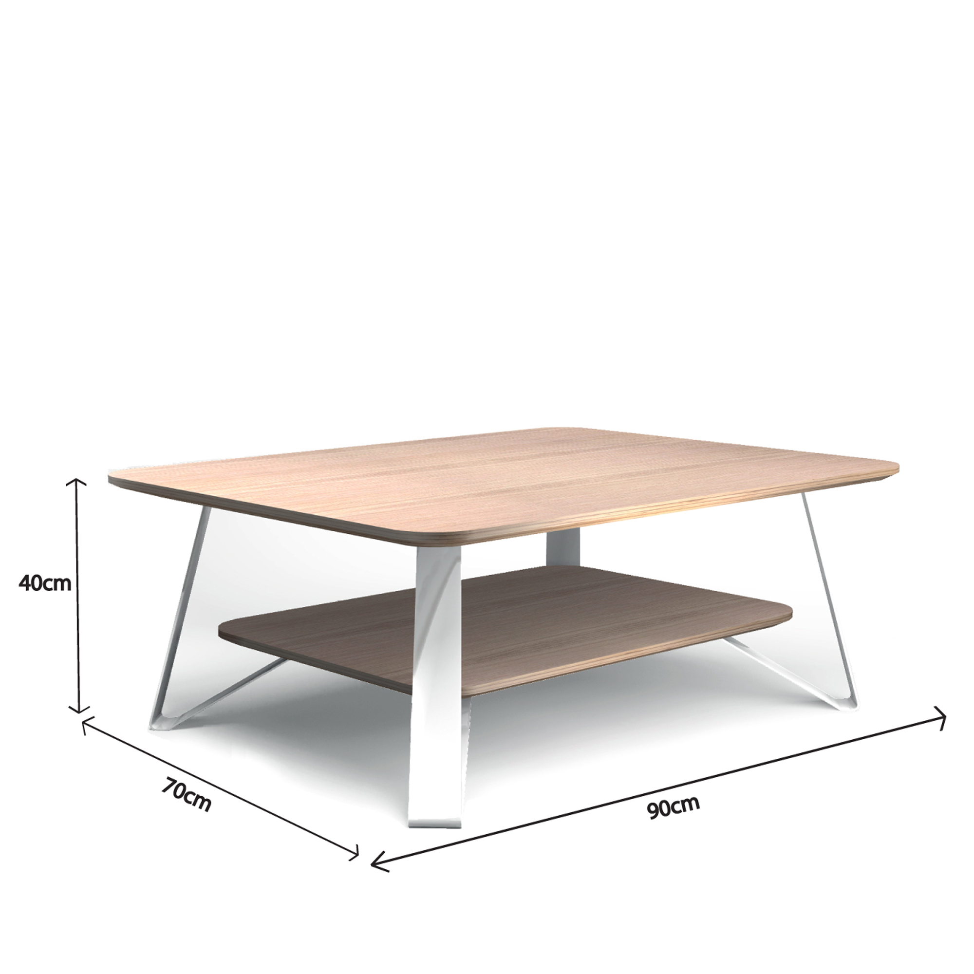 Table basse scandinave blanc et bois