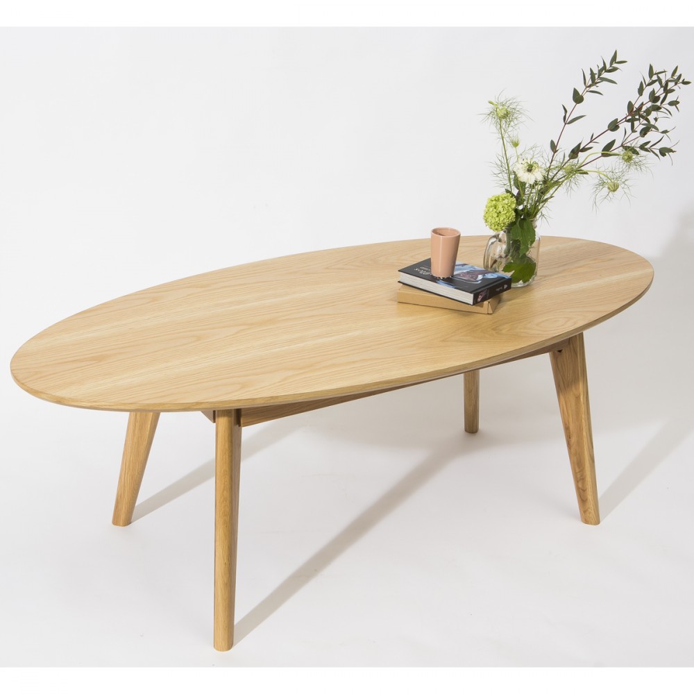 Table basse ovale style scandinave