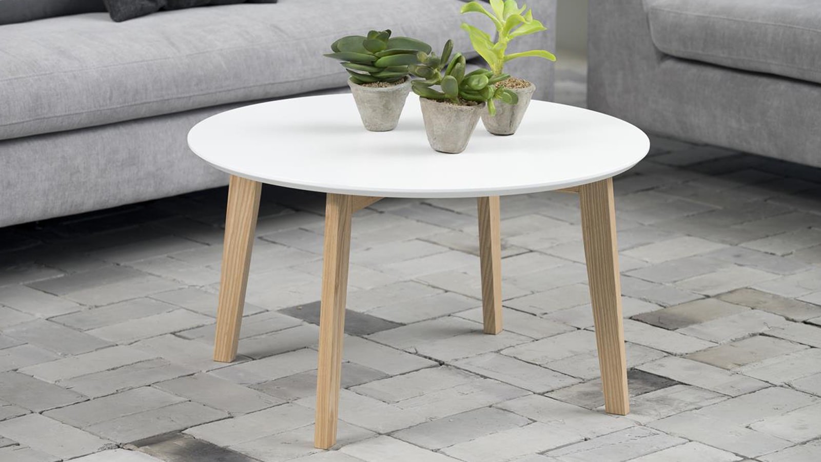 Table basse blanche scandinave