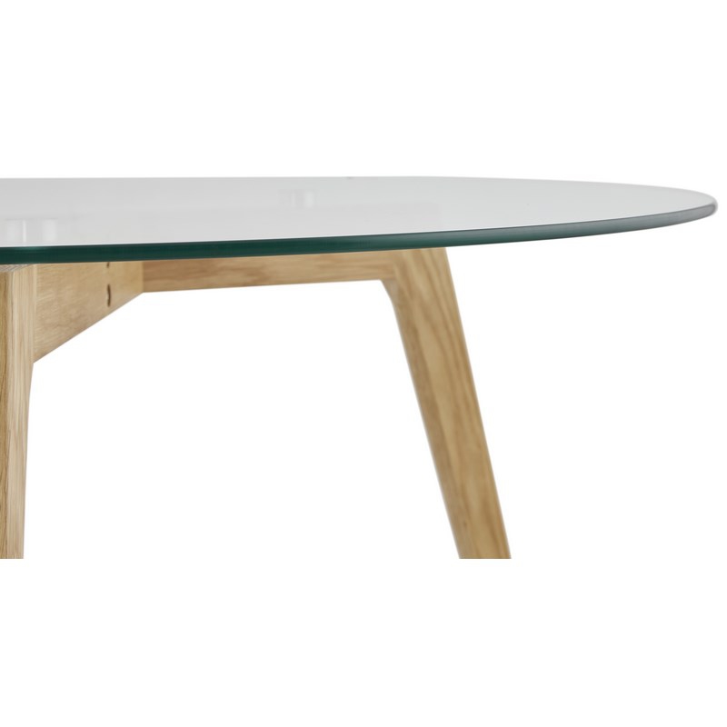 Table basse scandinave verre et bois