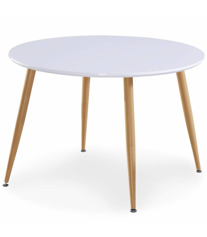 Table scandinave blanc bois