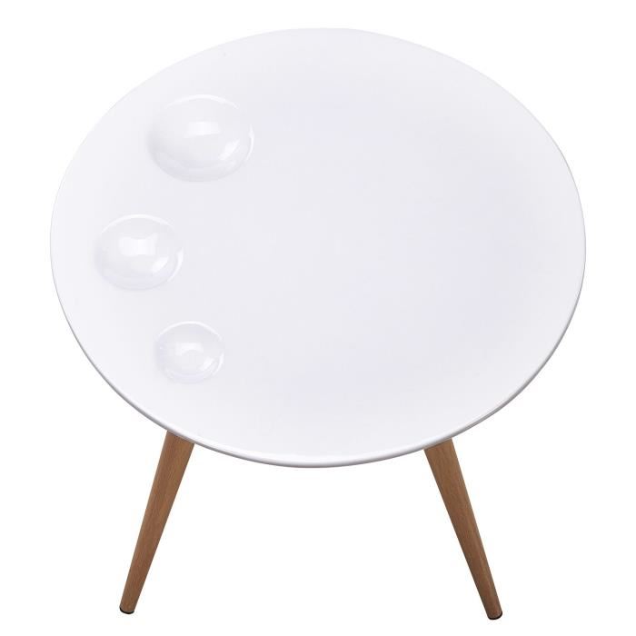 Table d'appoint scandinave blanche
