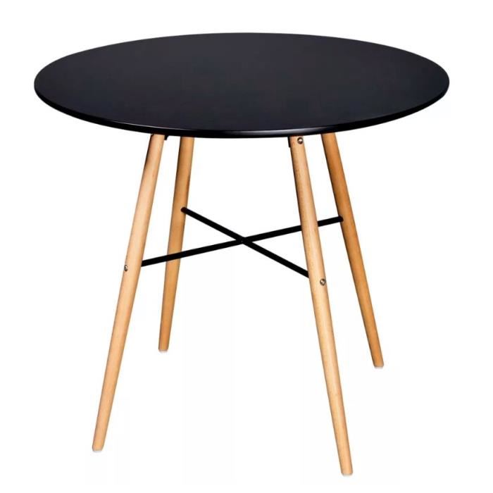 Table ronde en bois style scandinave