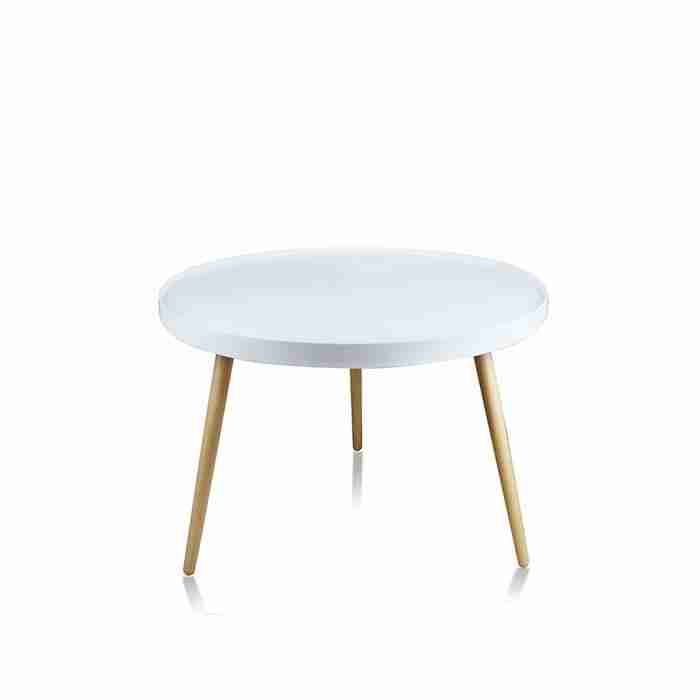 Table ronde scandinave blanche