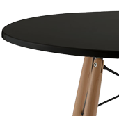 Table ronde noire scandinave