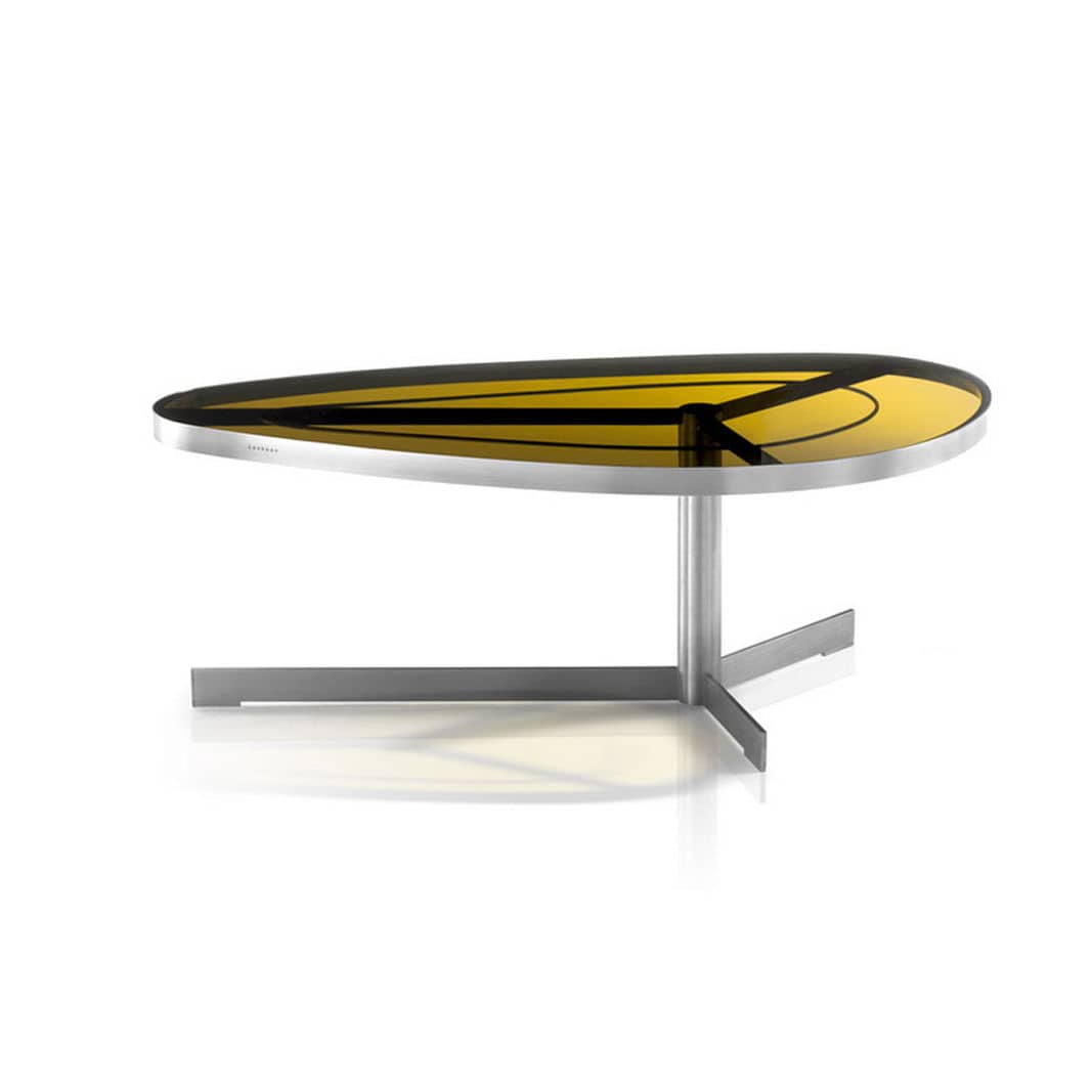 Table basse ronde verre fly