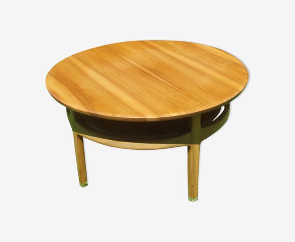 Table basse ronde double