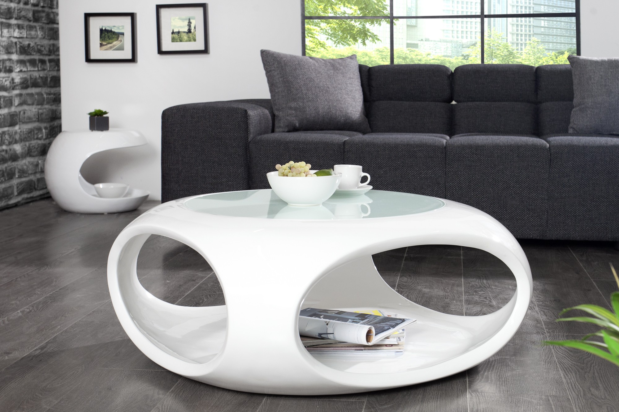 Table basse de salon ronde design