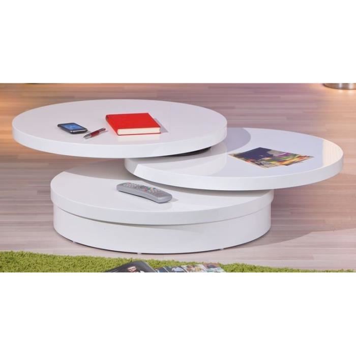 Table basse ronde 3 suisses