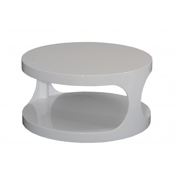 Table basse ovale blanche pas cher