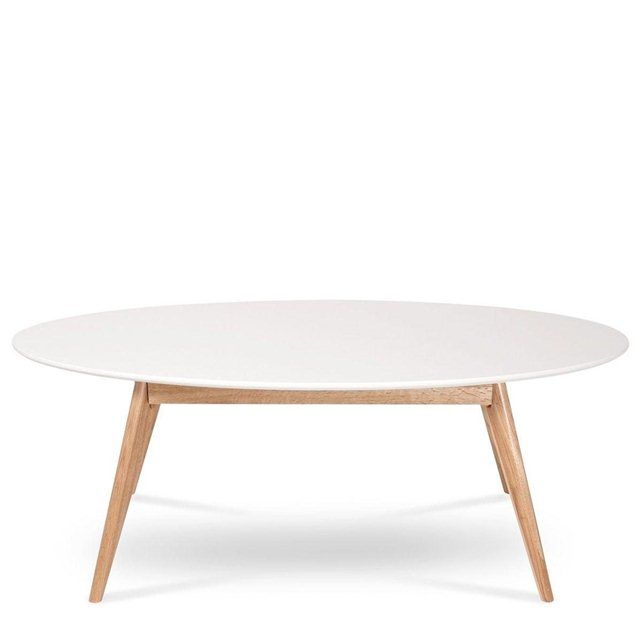 Table basse ovale design scandinave skoll drawer